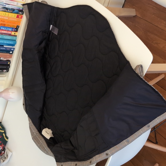 Zadig & Voltaire Padded Jacket in Brown Check - Picture 5 of 7